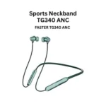 FASTER TG340 ANC Sports Neckband Wireless V5.4 (Grey/Green, IPX4)