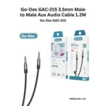 Go-Des GAC-215 3.5mm Male to Male Aux Audio Cable 1.2M Nylon Hi-Fi Sound
