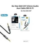 Go-Des GAC-217 3.5mm Audio Aux Cable 2M Hi-Fi Stereo 24K Gold-Plated Braided