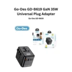 Go-Des GD-B619 GaN 35W Universal Plug Adapter 5-Port Fast Charger Travel Abroad