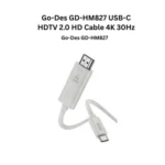 Go-Des GD-HM827 HDTV 2.0 HD Cable Type-C to HDMI 4K 30Hz (Audio-Video Sync, Dual Screen)