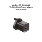 Go-Des GD-QC3036S Travel Adapter Fast Charger PD+QC3.0 2-Ports USB-C 20W