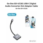 Go-Des GD-UC161 USB-C Digital Audio Converter 2-in-1 Adapter Cable Audio & Charge