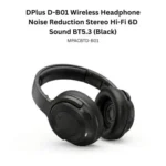 DPlus D-B01 Wireless Headphone Noise Reduction Stereo Hi-Fi 6D Sound BT5.3 (Black)