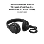 DPlus D-B02 Noise Isolation Wireless & Wired Dual-Use Headphone 6D Sound (Black)