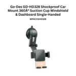 Go-Des GD-HD328 Shockproof Car Mount 360Â° Suction Cup Windshield & Dashboard Single-Handed