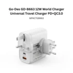 Go-Des GD-B663 12W World Charger Universal Travel Charger PD+QC3.0