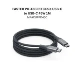 FASTER PD-45C PD Cable USB-C to USB-C 45W 1M