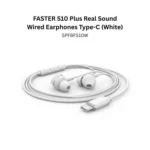 FASTER S10 Plus Real Sound Wired Earphones Type-C (White)
